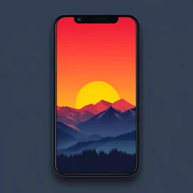 Mountain Sunset Phone Wallpaper