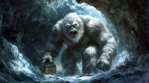 Abominable Snowman with Treasure Chest