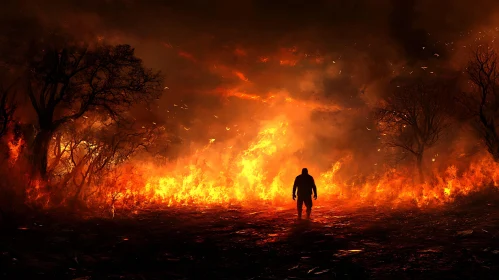 Man Confronts Inferno