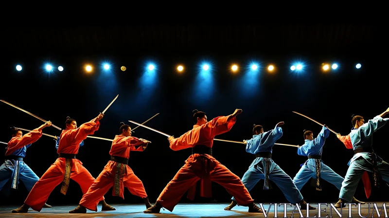 AI ART Martial Arts Warriors with Swords