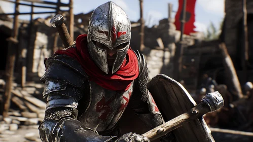 Medieval Knight in Shining Armor