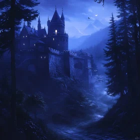 Nighttime Castle View