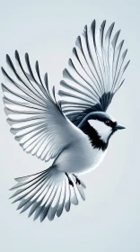 Graceful Bird Mid-Flight