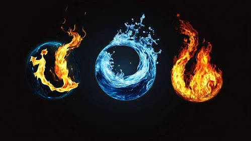 Abstract Elements - Fire and Water