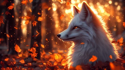 Enchanted Autumn Fox Scene
