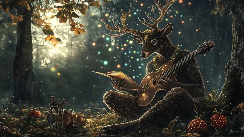 Forest Musician Deer