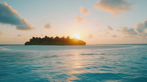 Golden Hour on a Tropical Beach