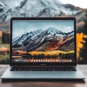Nature View on a Laptop Screen