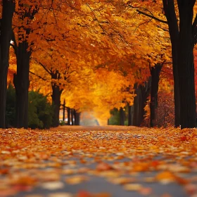 Golden Path in Autumn