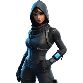 Hooded Character in Dark Attire