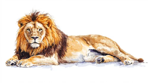 Resting Lion Art Piece