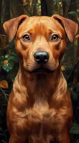 Dog Portrait with Forest Backdrop