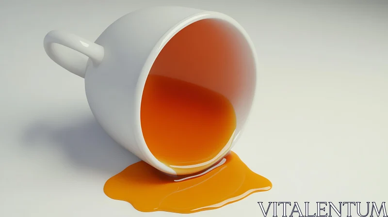 Overturned Tea Cup AI Image