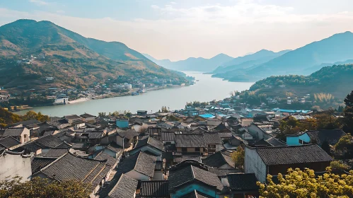 Mountainous Region Cityscape