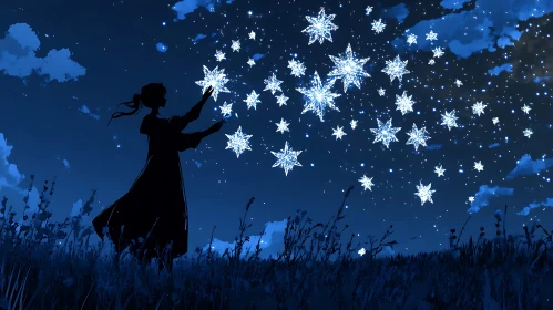 Starry Night Fantasy Illustration