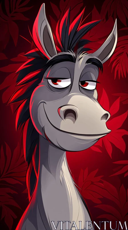 Animated Donkey Artwork AI Image