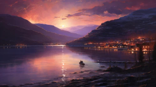 Captivating Sunset Painting - Realistic Chiaroscuro Lighting - Scottish Landscapes