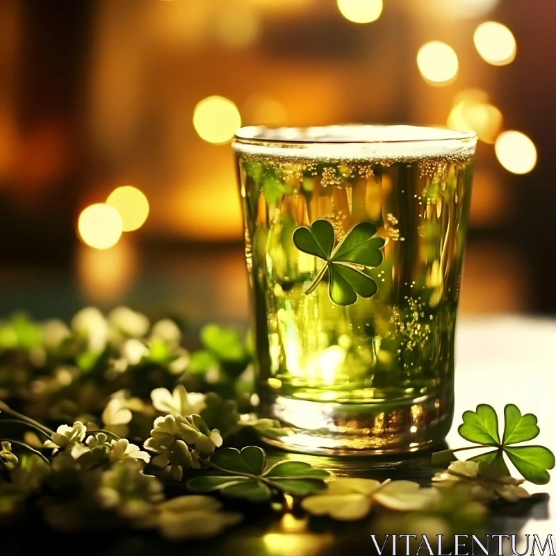 AI ART Festive Shamrock Drink for St. Patrick's