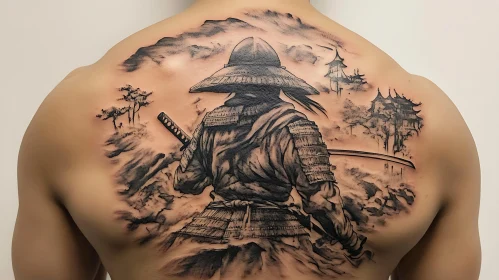 Ink Art: Samurai Back Piece