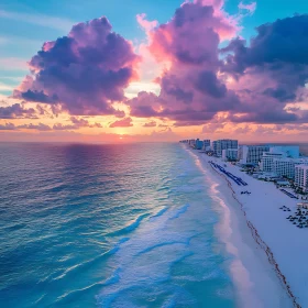 Coastal Sunset Aerial