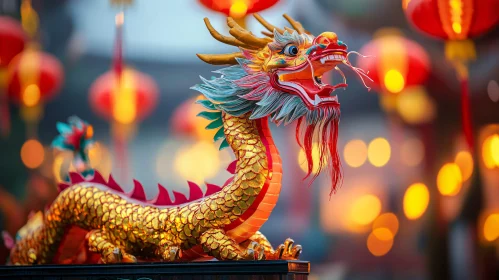 Chinese Dragon and Lanterns