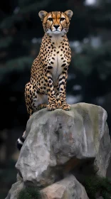 Cheetah on Rock