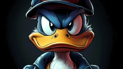 Classic Cartoon Duck Illustration