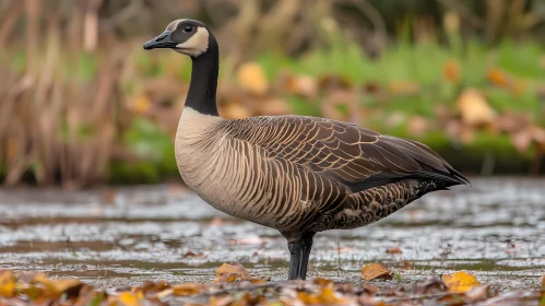 Autumn Goose by the Water