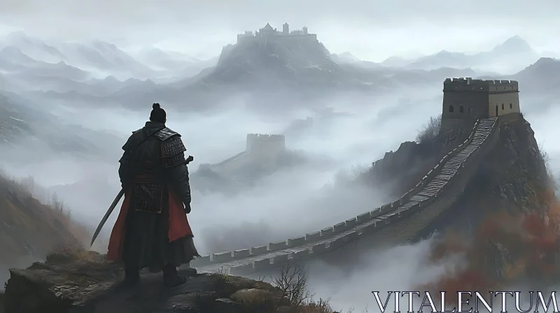 Guardian of the Great Wall AI Image