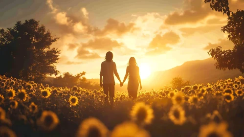 Golden Hour Romance in Sunflower Meadow