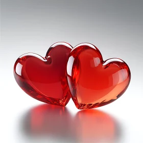 Red Glass Hearts