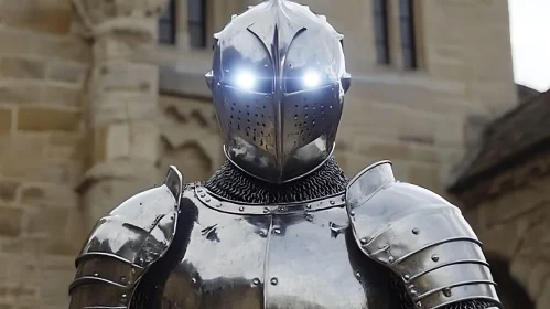 Medieval Knight with Glowing Eyes Image