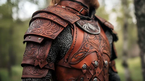 Warrior's Detailed Leather and Chainmail Armor