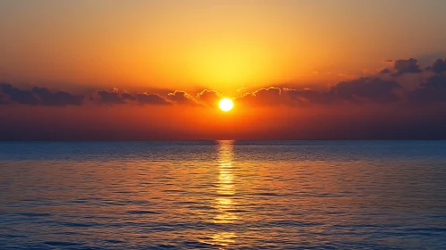 Peaceful Ocean Sunset