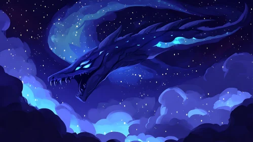 Night Sky Dragon Art