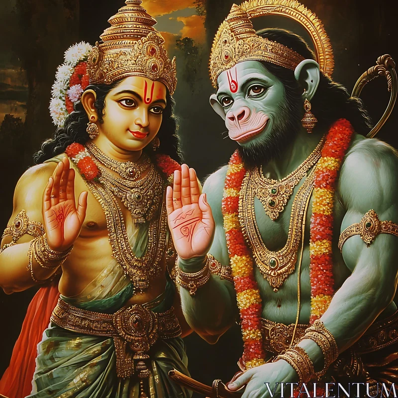 Hindu Gods: A Portrait of Divinity AI Image