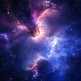 Celestial Hues: Nebula and Starscape
