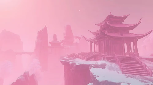 Ethereal Pagoda Landscape