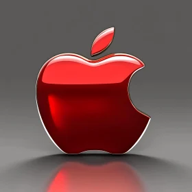 Shiny Red Apple Tech Logo