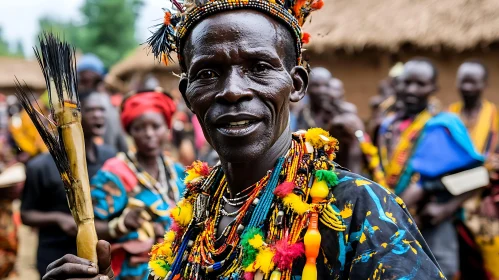 Man in Traditional African Attire