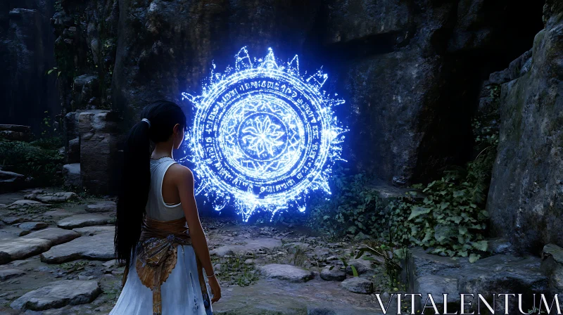 Mystical Portal in the Ancient Ruins AI Image