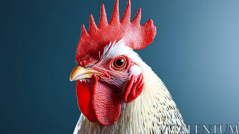 AI ART Regal Rooster Close-Up