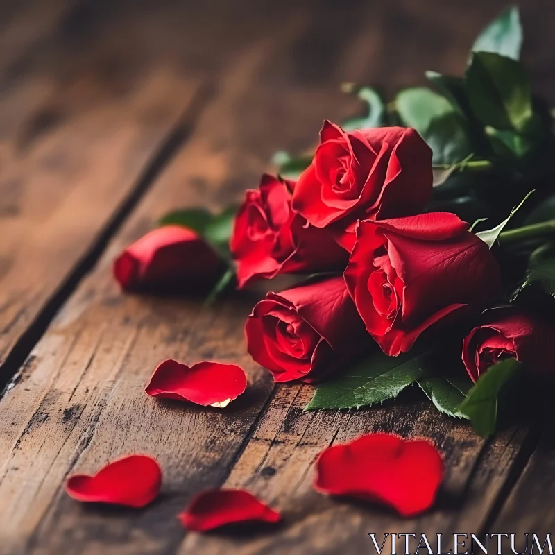 Romantic Roses Still Life AI Image