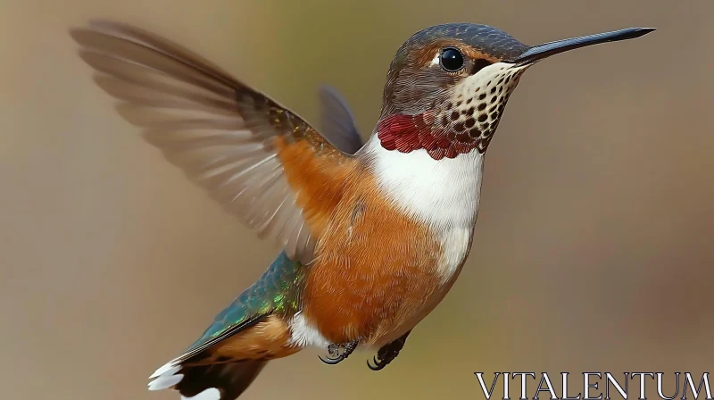 Rufous Hummingbird Portrait AI Image