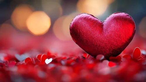 Crimson Heart Confetti: An Ode to Love