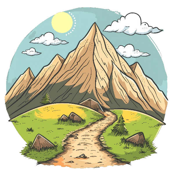 Serene Mountain Landscape T-Shirt Design POD Design