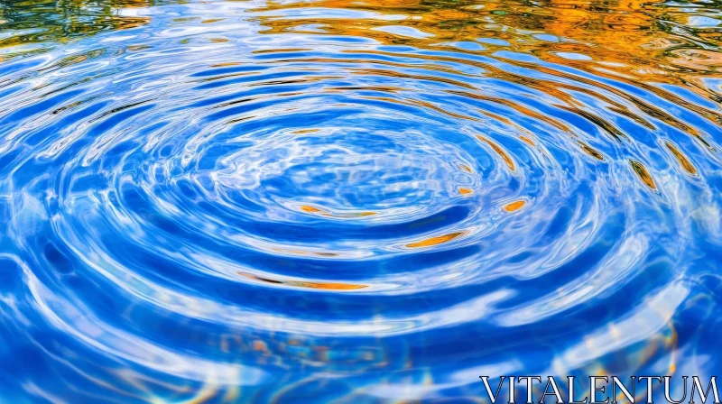 AI ART Mesmerizing Water Ripples and Autumn Colors