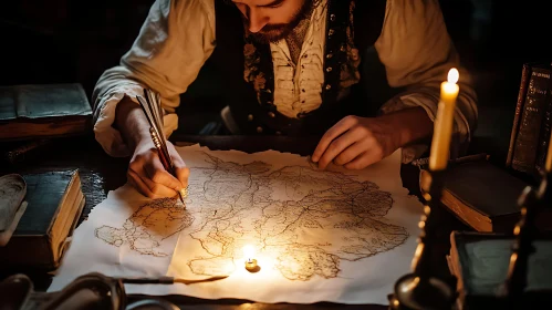 Historical Cartography Scene