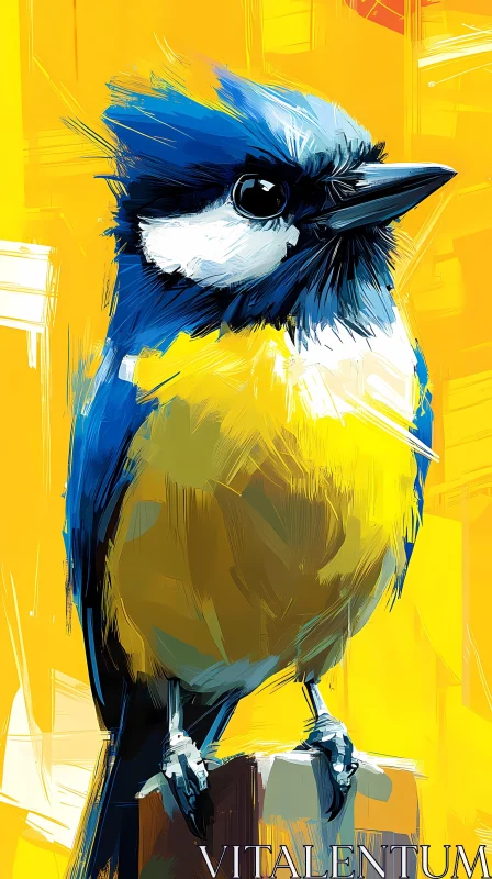 Vivid Abstract Bird Painting AI Image