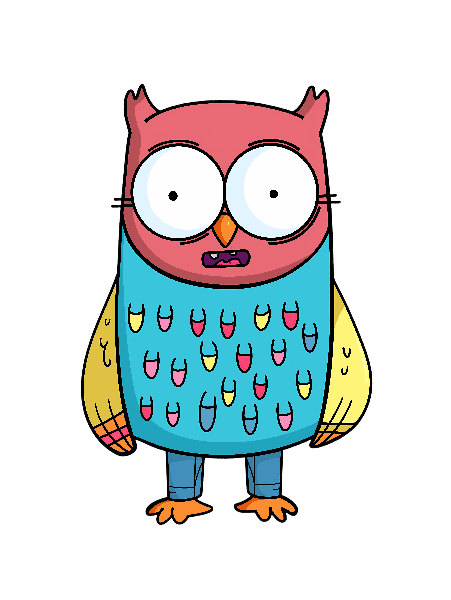 Whimsical Owl Cartoon Design